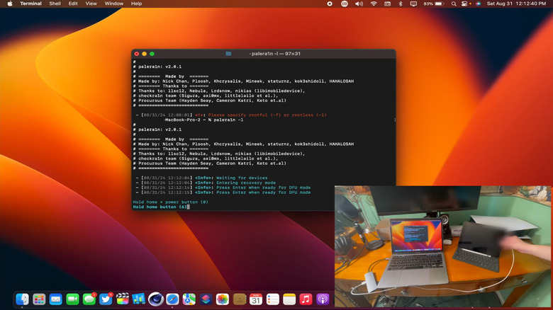 Macbook jailbreaking iPad over USB cable