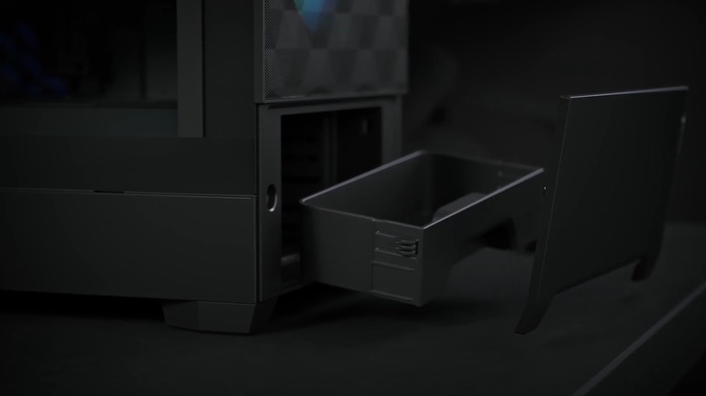 Fractal Pop Air hidden compartment with drawer
