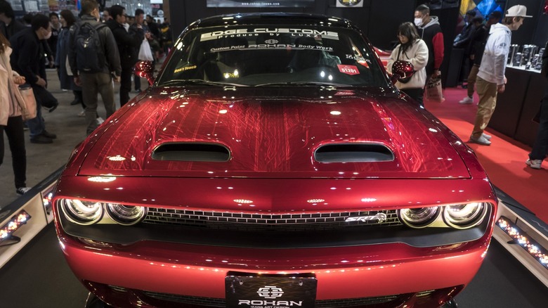 Red Dodge Challenger SRT Hellcat