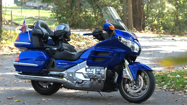 Blue Honda Goldwing