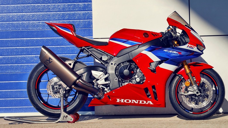 Honda CBR-1000RR-R Fireblade SP parked at the track