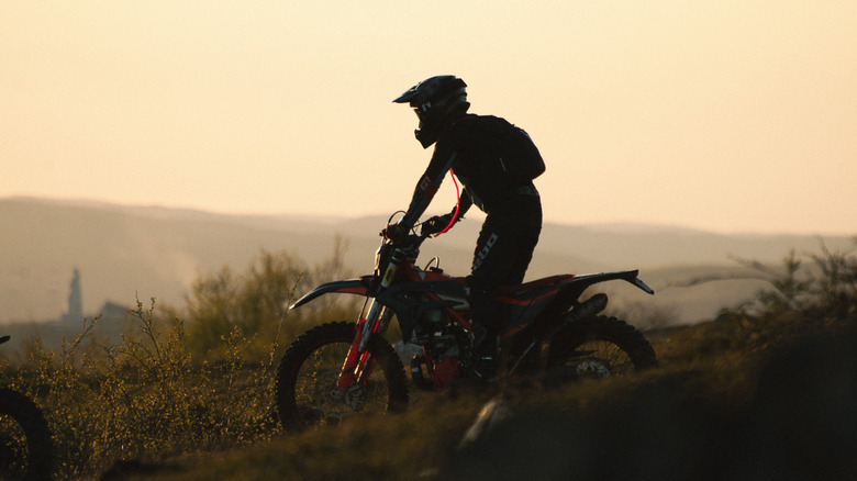 Rider on dirt bike