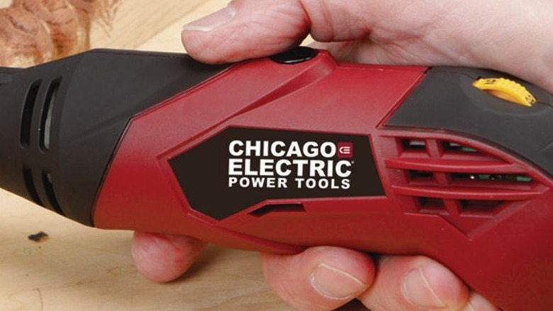Chicago Electric logo on rotary tool