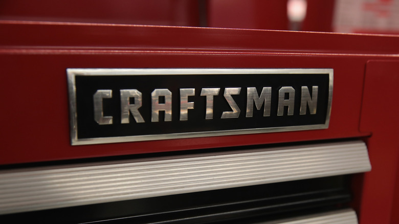 Picture showing Craftsman logo on a tool chest