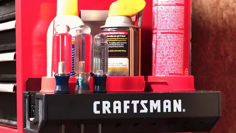 Picture showing Craftsman spray can holder