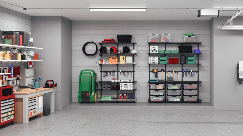 garage with tools