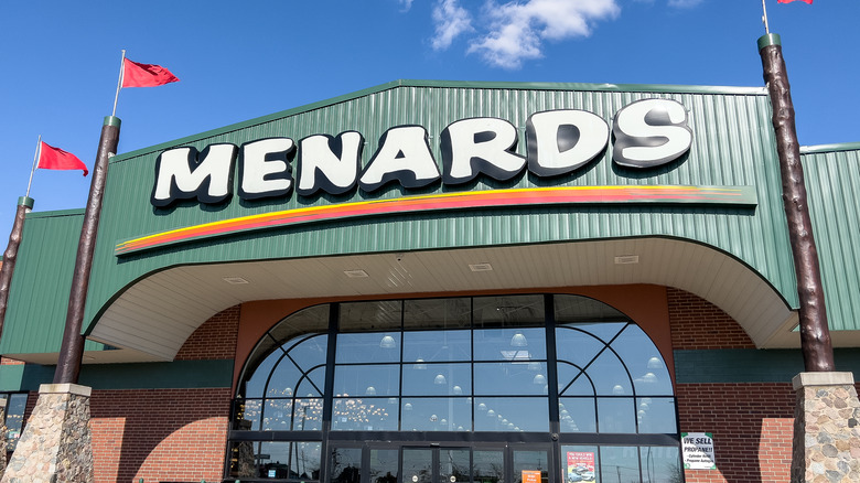 Menards storefront closeup