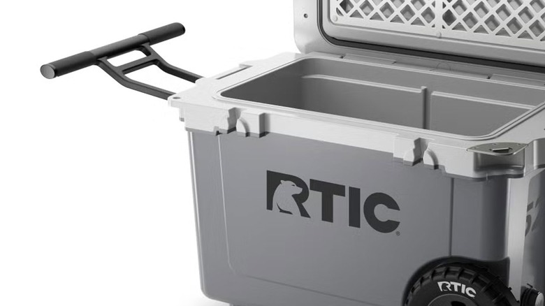RTIC cooler on blank white background.