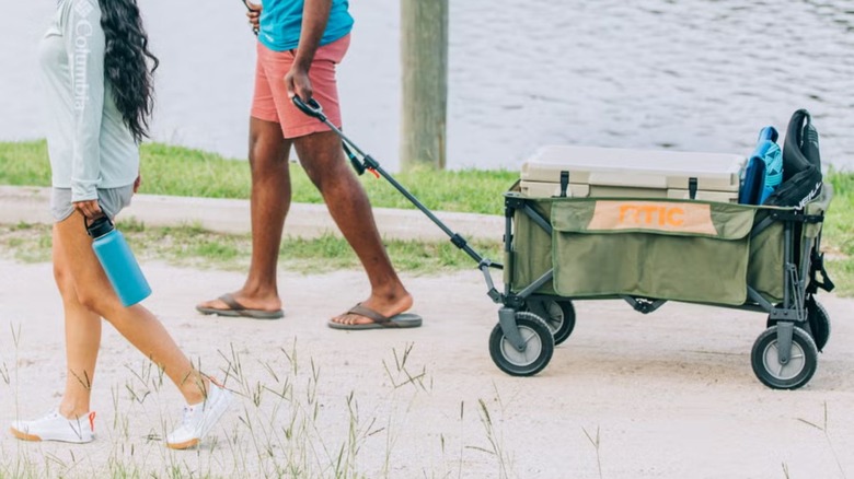 RTIC cooler in a wagon