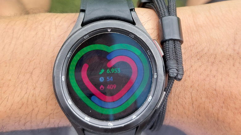 A person working out with a galaxy watch