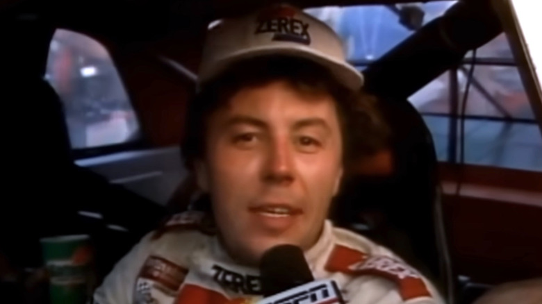 Alan Kulwicki giving a post-race interview