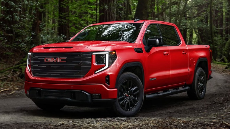 2024 GMC Sierra parked forest