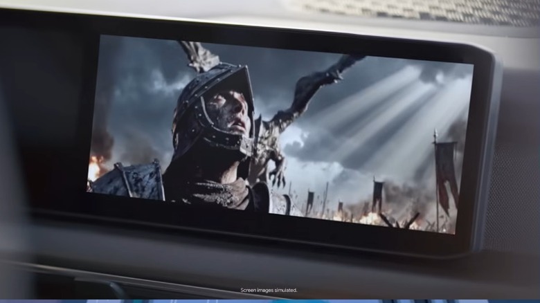 Android Auto display playing TV show
