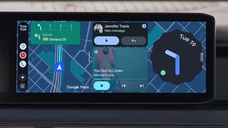 Android Auto display with widgets