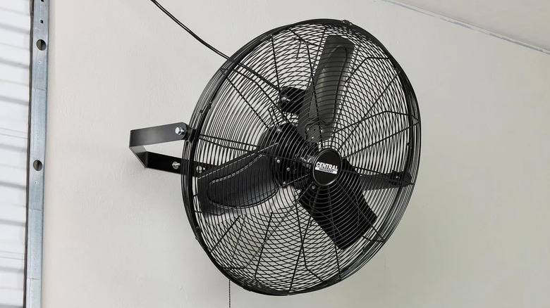wall fan in garage