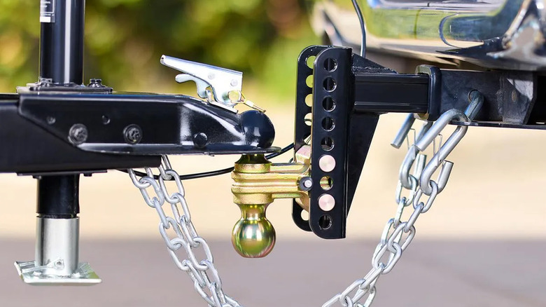 A Haul-Master hitch attached to a trailer