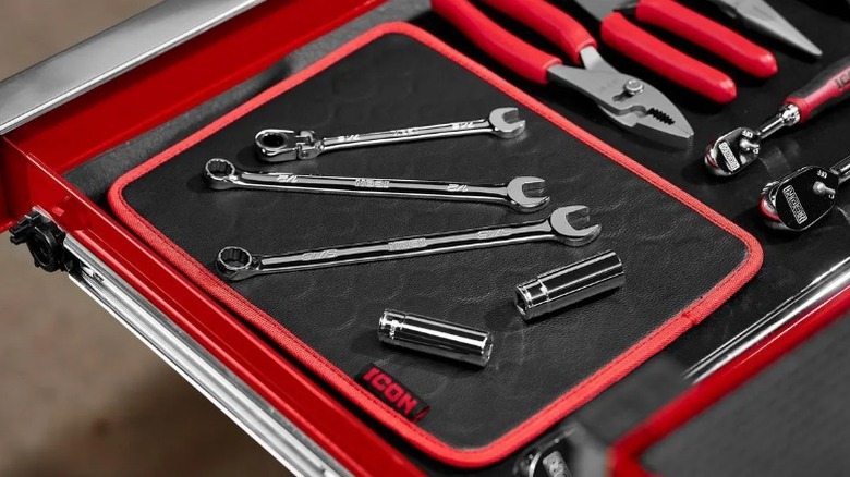 Icon Magnetic Tool Mat in tool chest drawer
