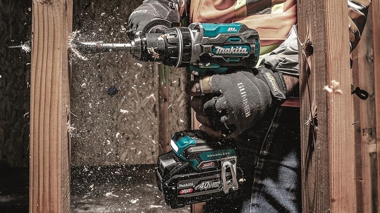40V max XGT 3-Speed 1/2-inch Driver-Drill in action