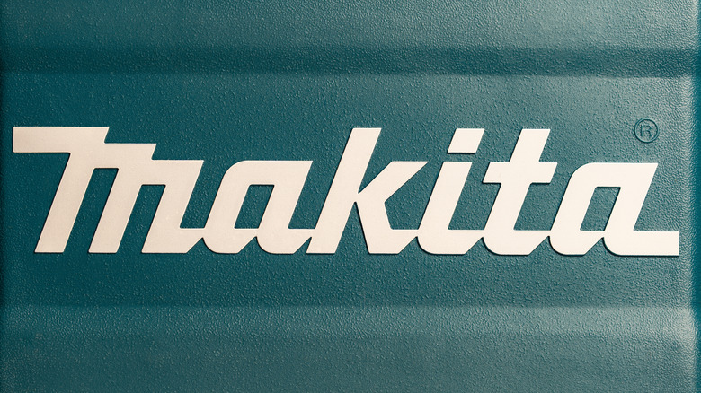 Makita logo photographed close-up