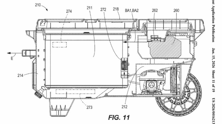 Patent image for Milwaukee battery-powered portable cooler