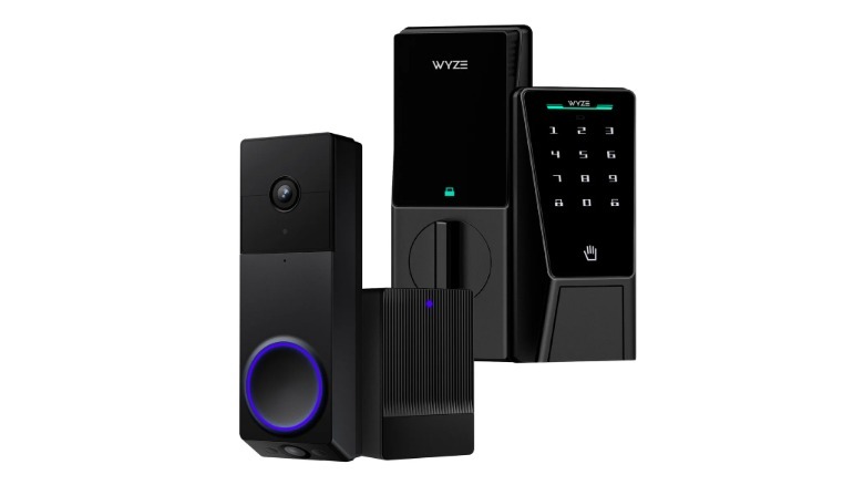 Wyze Front Porch 2K Security Bundle on white background