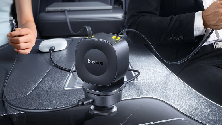 Baseus charger being used in car