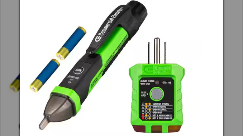 Commercial Electric Digital Non-Contact Voltage and GFCI Receptacle Tester Kit