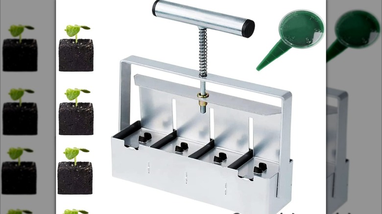 Melvtata Handheld Soil Blocker and soil blocks