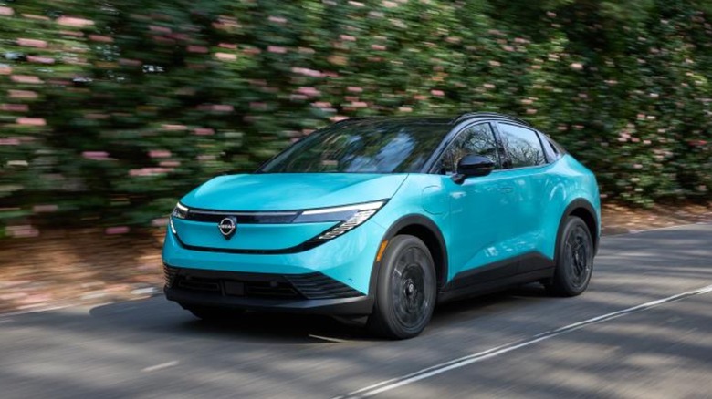 2026 Nissan Leaf driving down road