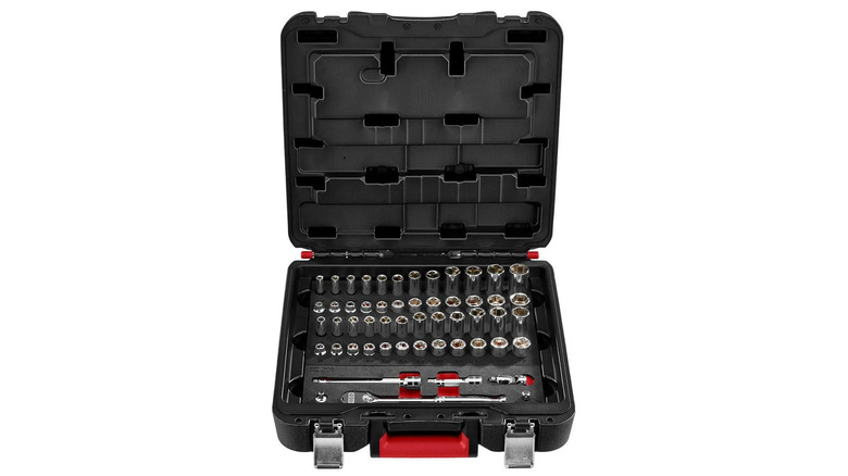 A product image of a 3/8-inch socket set