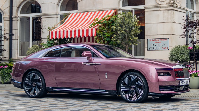 a pink Rolls-Royce Spectre