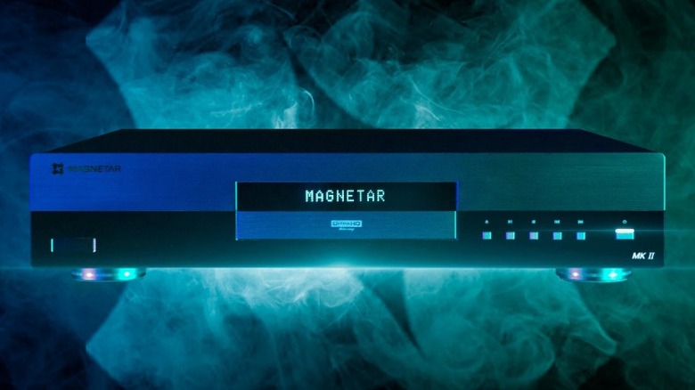 A Magnetar UDP800 MkII in blue-green lighting with a smoky background