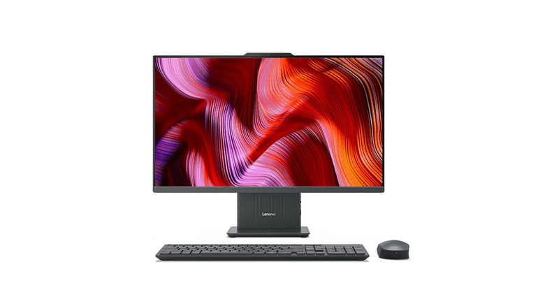 Lenovo ThinkCentre over a white background