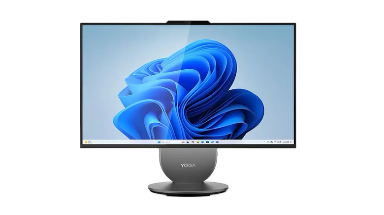 Lenovo computer on white background