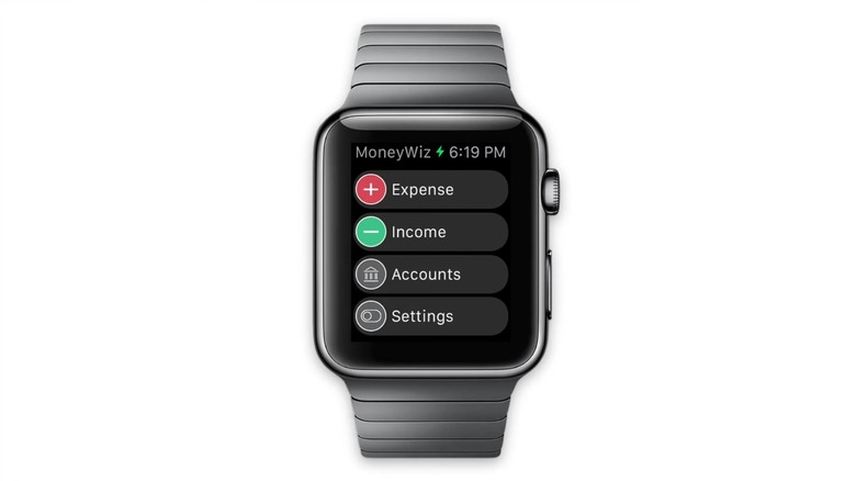 MoneyWiz app on Apple watch