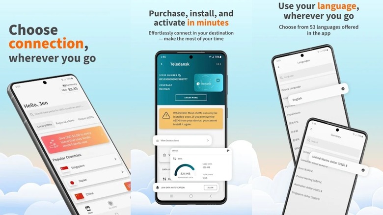 Airalo eSIM app features
