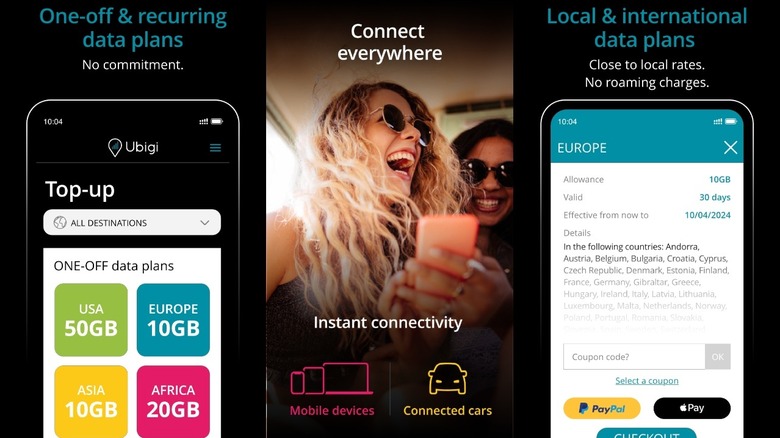 Ubigi eSIM app features