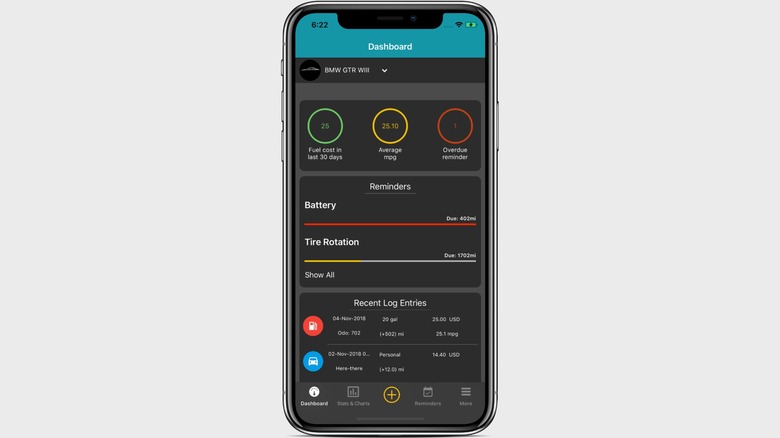 Simply Auto app dashboard
