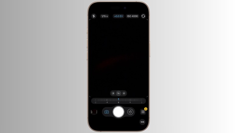 ProCamera app on an iPhone