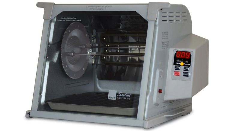 A product image of a Ronco Rotisserie machine