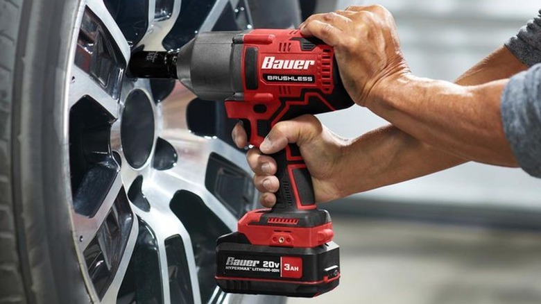 Man with Bauer impact wrench