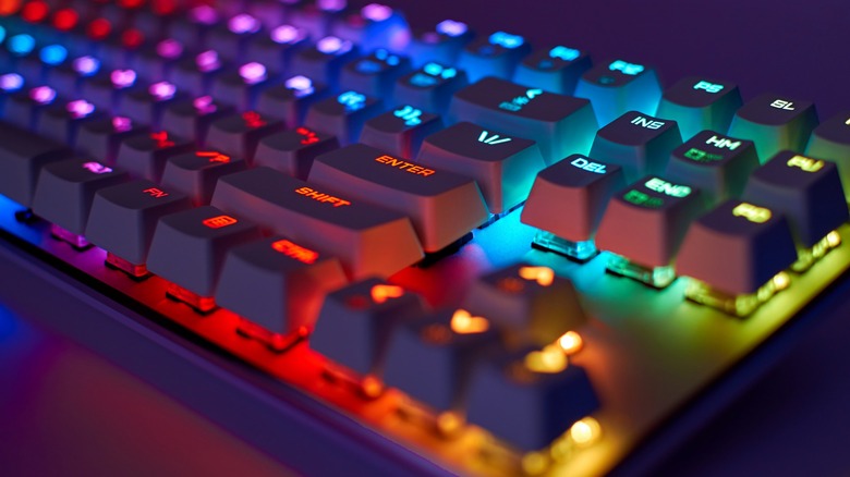 Mechanical keyboard with RGB lighting