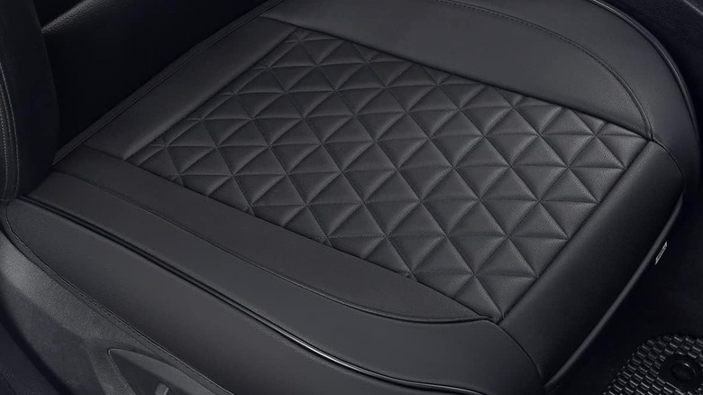 Black Panther seat cover on display