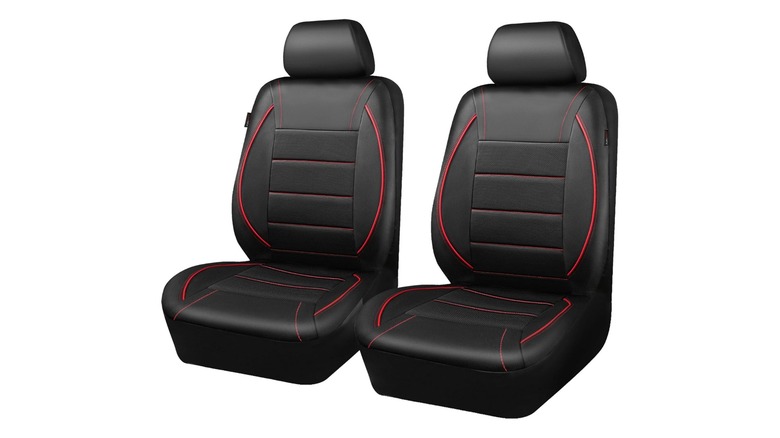 Car Pass seat covers on display