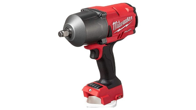Milwaukee's red and black M18 Fuel High Torque Impact Wrench.