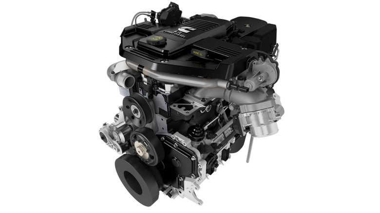 A stock image of a 6.7-liter Cummins turbo diesel
