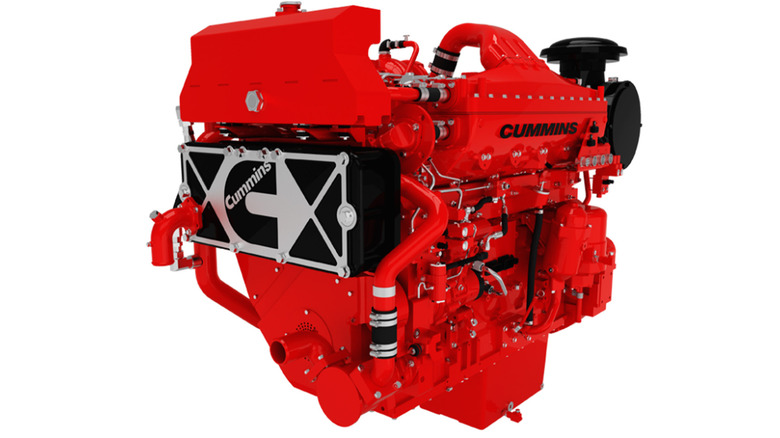 A stock image of a Cummins QSK19 engine for tractors