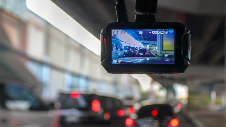 dashcam on car
