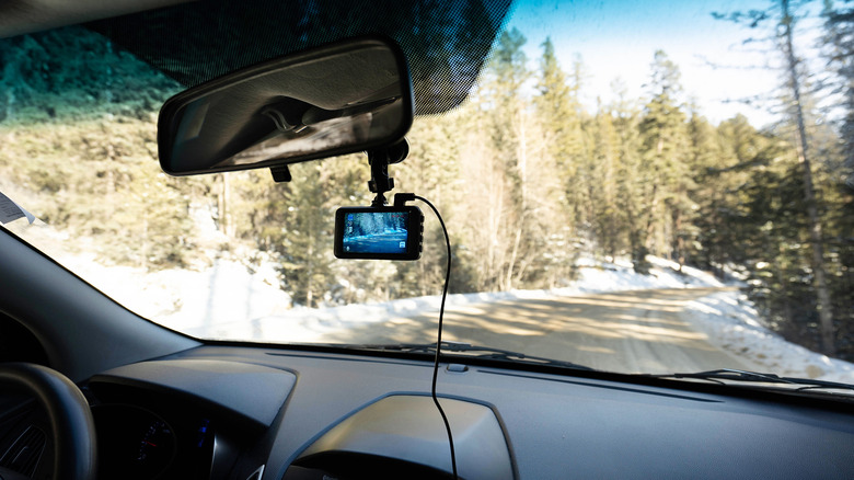 car with dashboard camera