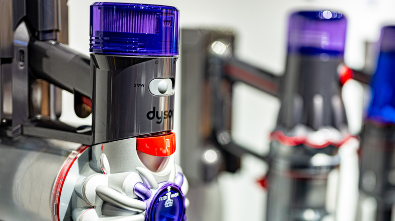Dyson vacuums in a row